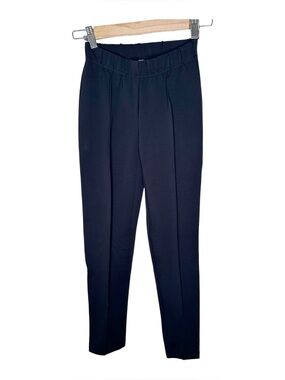 Lilly Pulitzer Travel Stretch Ponte Pants Black Leg Seams Elastic Waist Size XS